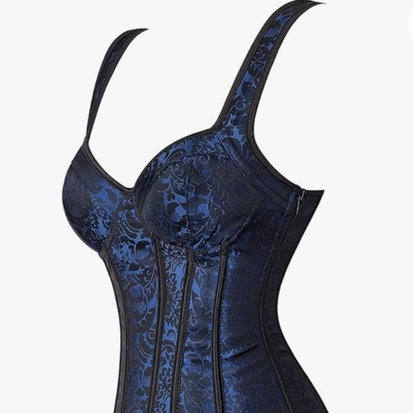 Women's Gothic Corset / Halter / Bustier with shoulder straps - Picture 2 of 7